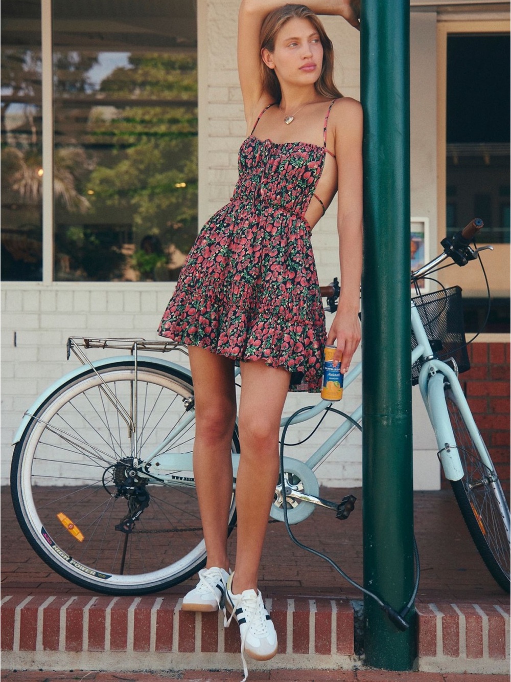 Free People Taking Sides Mini Dress in Discontinued Color Roma Combo
